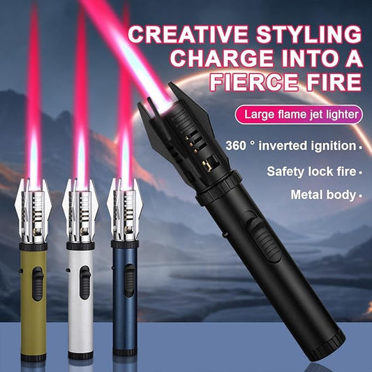 💥 Superstarkes Outdoor-Lebensretter-Campingfeuerzeug – Winddichte gerade Flamme