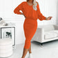 🔥👚👖Zweiteiliges Damen-Set aus ärmellosem Kleid und lockerem Pullover mit V-Ausschnitt