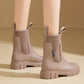 🔥👢Wasserdichte, rutschfeste Stiefel mit dicker Sohle und halbhoher Wadenlänge
