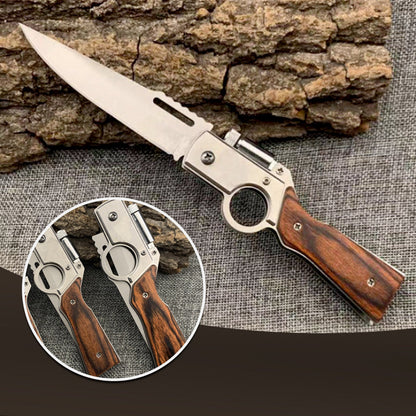 🔥🗡️【Taktisches Klappmesser】Premium Edelstahl (VG-10)Mit Glasbrecher & Seatbelt Cutter | Outdoor & EDC