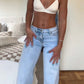 🔥👖Vintage-Jeans mit hoher Taille und geradem Bein für Damen