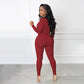 🔥🩱Einfarbiger nahtloser Jumpsuit mit halbem Reißverschluss
