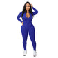 🔥🩱Einfarbiger nahtloser Jumpsuit mit halbem Reißverschluss
