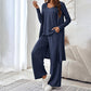 🔥👚👖Stilvolles 3-teiliges Damen-Set – Leibchen, Strickjacke und Hose