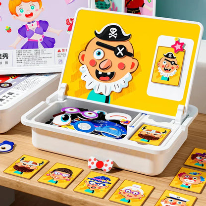 🔥✨Feiertagsangebote – Geeignet als Weihnachtsgeschenk für Kinder, förderlich für die Entwicklung der Intelligenz des magnetischen Kleiderpuzzles
